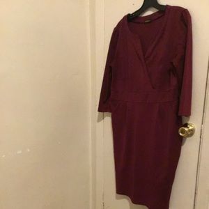 Hi Queen Royal Burgundy Dress with Pockets!